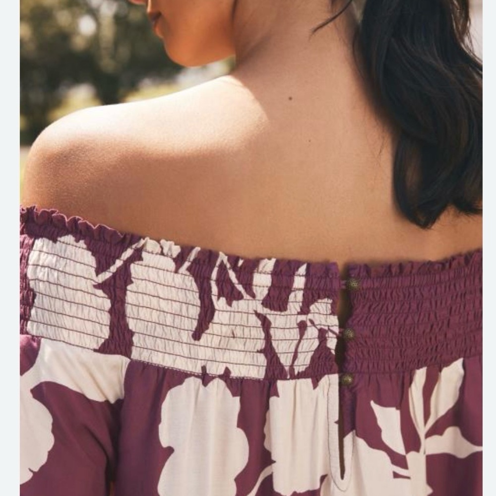 BNWOT Anthropologie off the shoulder maxi dress